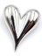 Kalp Broş - Gümüş 2