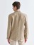 Southblue Bej Standart Kalıp Gömlek Yaka %100 Keten Erkek Mont 4