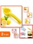 Limon Sıkacağı - Limonatör Plastik + Pratik Kolay Patates Sebze Dilimleyici Doğrama - 2li Set R3E6G2 1