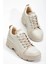 JANE Bağcıklı Ortopedik Kadın Sneaker Spor Ayakkabı - Krem 7
