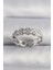 Pirinç Gümüş Renk Beyaz Sedefli Yonca Model Kadın Yüzük - TJ-BYK3497 2