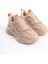 Flexstep Ortopedik Tabanlı Triko Spor Ayakkabı Bej Turuncu 6