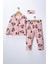 Kız Çocuk Kiraz Desenli Pijama Takımı - Uyku Bandı Hediyeli 5