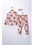Kız Çocuk Kiraz Desenli Pijama Takımı - Uyku Bandı Hediyeli 6