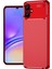 Samsung Galaxy A06 Kılıf Auto Focus Karbon Kapak - Kırmızı 1