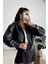 Premium Pb Oversize Bomber Belden Lastikli Deri Ceket Siyah 1