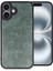 iPhone 16 Plus Kılıf Aras Deri Kapak - Koyu Yeşil 1