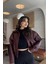 Paris Oversize Bomber Deri Ceket Bordo 3