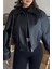 Paris Oversize Bomber Deri Ceket Siyah 1