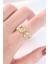 Zirkon Taşlı Gold Renk Ayarlanabilir Yüzük - TJ-BYK3109 3