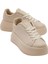 Bağcıklı Yüksek Taban Bej Kadın Spor Ayakkabı - Lake 6