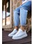 Bull Bağcıklı Tarz Erkek Rahat Beyaz Sneaker 3