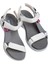 Sandals Rahat Taban Cırtlı Günlük Kadın Spor Beyaz Gri Sandalet 4