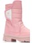 Lady İçi Termal Kaydırmaz Taban Cırtlı Kız Çocuk Kar Botu Pembe 10