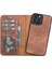 Buğz Apple iPhone 12 Pro Max Uyumlu Deri Cüzdanlı Kılıf Antik Kahve 5