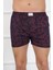 Erkek Penye Boxer Bordo - Lacivert 2