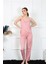 Kadın Ip Askılı Somon Pijama Takım 3