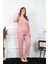 Kadın Büyük Beden Somon Ip Askılı Pijama Takım 1