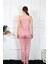 Kadın Ip Askılı Somon Pijama Takım 4