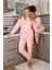 Kadın Kadife Pijama Takım Pembe 2