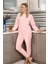 Kadın Kadife Pijama Takım Pembe 5