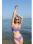 Kadın Içi Boş Fiyonklu Kaplı Lila Alt Üst Bikini Takım 3