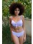 Kadın Içi Boş Fiyonklu Kaplı Lila Alt Üst Bikini Takım 4