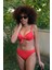 Kadın Destekli Fiyonklu Alt Üst Kırmızı Bikini Takım 2