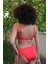 Kadın Destekli Fiyonklu Alt Üst Kırmızı Bikini Takım 4