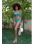 Kadın Destekli Fiyonklu Alt Üst Yeşil Bikini Takım 1