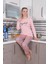Kadın Penye Uzun Kol Pijama Takım Pembe 3