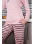 Kadın Penye Uzun Kol Pijama Takım Pembe 5