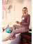 Kadın Penye Uzun Kol Pijama Takım Mürdüm 4