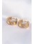 316L Çelik Gold Renk Zirkon Taşlı Minimal Model Halka Küpe 1