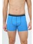 Erkek Pamuk Likralı Boxer Mavi 1