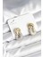 Sarmal Model Gold Gümüş Renk Pirinç Kadın Küpe 1