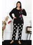 Kadın Büyük Beden Penye Uzun Kol Pijama Takım 1