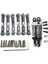 2 Adet Yağ Ayarlanabilir 65MM Şok Emici Damper 1/18 Wltoys A959 A969 Gümüş ve 6pc Ayarlanabilir Metal Bağlantı Çekme Çubuğu (Yurt Dışından) 1