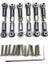 2 Adet Yağ Ayarlanabilir 65MM Şok Emici Damper 1/18 Wltoys A959 A969 Gümüş ve 6pc Ayarlanabilir Metal Bağlantı Çekme Çubuğu (Yurt Dışından) 2