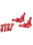 2 Set Metal Yükseltilmiş Parçalar Direksiyon Kupası Salıncak Kolu Şok Emici Plaka Wltoys Için Set P929 P939 K969 K979 K989 K999 Kırmızı (Yurt Dışından) 1