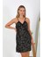 Kadın Büyük Beden Ip Askılı Gecelik Siyah 5