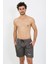 Erkek Fermuar Cepli Deniz Şortu Füme 1