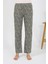 Kadın Penye Desenli Tek Alt Pijama Haki 3