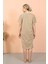 Kadın Kısa Kol Diz Altı Over Size Vizon Ev Elbisesi - Geceliği 4