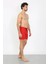 Erkek Fermuar Cepli Deniz Şortu Kırmızı 3