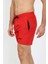 Erkek Fermuar Cepli Deniz Şortu Kırmızı 4