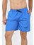 Erkek Fermuar Cepli Deniz Şortu Saks 4
