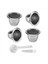 Nespresso Için 4pcs Paslanmaz Çelik Doldurulabilir Kahve Kapsülü Kahve Filtresi Yeniden Kullanılabilir Kahve Pod Yeniden Kullanılabilir Kafe Makinesi Dıy (Yurt Dışından) 3