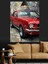Kırmızı Klasik Araba Antik Dekoratif Kanvas - Mdf Ahşap Tablo 4
