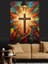 Hristiyanlık Haç Işık Dekoratif Kanvas - Mdf Ahşap Tablo 1